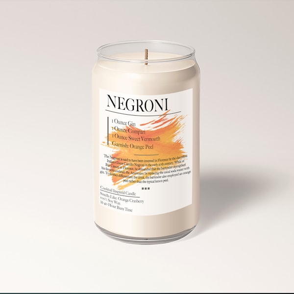 Cocktail Inspired Candle - Negroni - Orange Cranberry