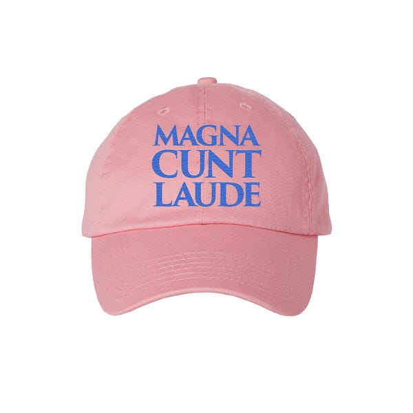 Magna Cunt Laude - Boné de pai bordado rosa