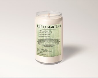 Cocktail Inspired Candle - Dirty Martini - Coriander & Salted Olive
