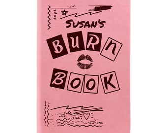 Diario de cuero personalizable Burn Book: agrega el nombre de tu amigo ¡Crea su propio Burn Book!