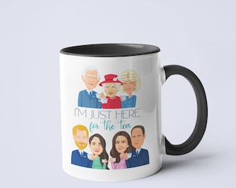 Here For The Tea Royal Family Ceramic Coffee Mug