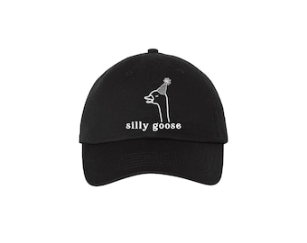 Alberne Gans - bestickter Dad Hut, Silly Hat, Partyhut, Gans
