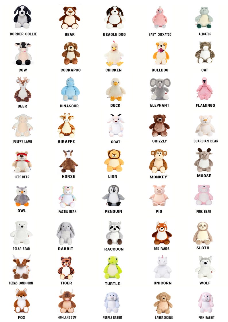 Personalized Birth Stats Stuffed Animal - Baby Shower Gift - Embroidered Baby Keepsake for New Moms - Ultra Plush