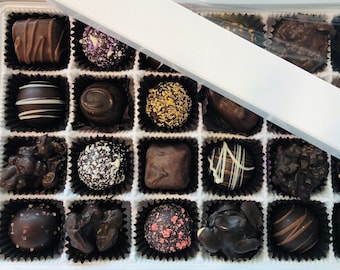 24 Piece Box of Assorted Dark Chocolates