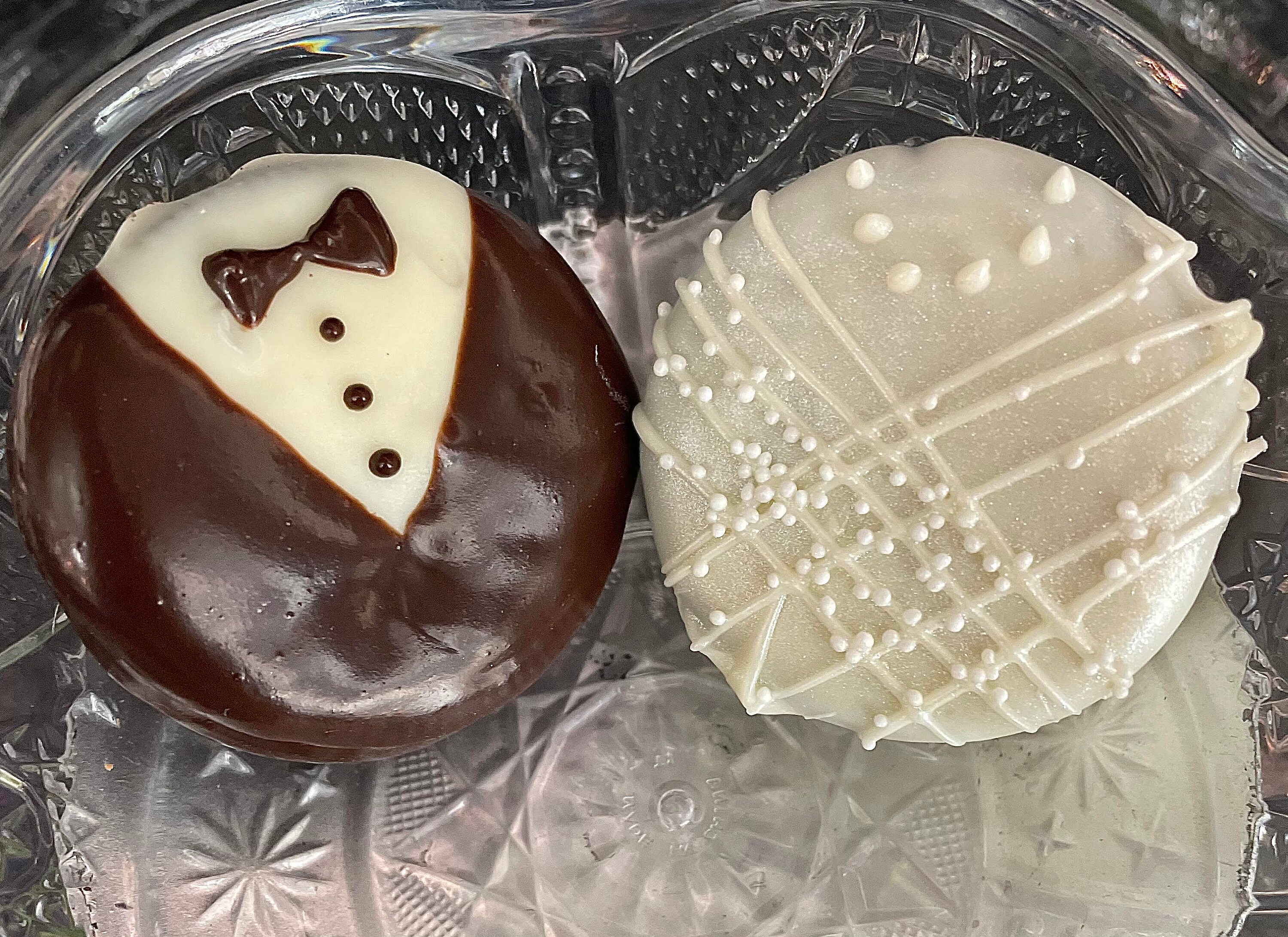 Bride and Groom Chocolate Dipped Oreos Etsy