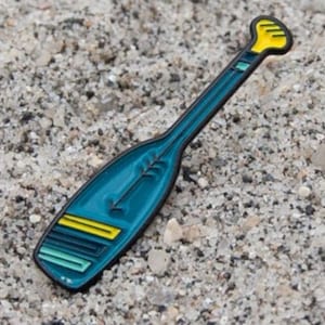 Canoe paddle SUP enamel pin badge image 1