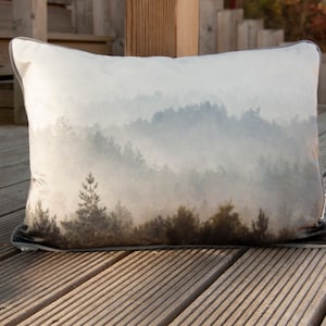 Housse de coussin / Coquille de rangement en velours vert forêt