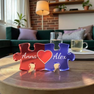 Custom Acrylic Puzzle for Couples Romantic Personalized Acrylic Puzzle - Custom Gift for Couples Celebrate Your Love with a Acrylic Puzzle