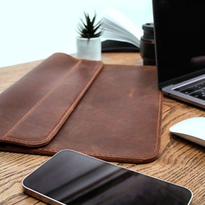 Aangepaste leren MacBook-hoes voor MacBook Air 13, MacBook Air 15" 2023, leren MacBook-hoes, cadeaus huwelijksverjaardag