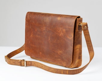 Bolsa mensageiro de couro masculina, maleta de couro masculina, bolsa para laptop de couro, bolsa de ombro personalizada