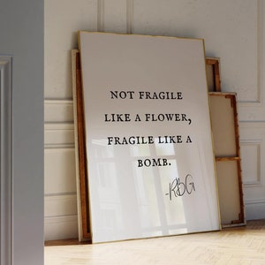 RBG Quote Feminist Print, Feminist Wall Art, Empowering Quotes for Women, Inspirational Decor, Feminist Prints image 2