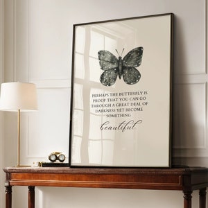Butterfly Quote Printable, Inspirational Saying, Mental Health, Encouraging Message, Wise Quote with Butterfly Image, Positivity Inspired