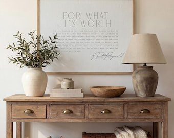 F. Scott Fitzgerald Quote Print, Inspirational Literary Wall Art Gift (Digital Download)