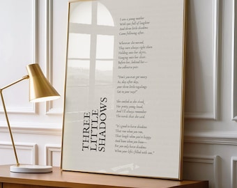 Mother of Three Printable Poem Gift Wall Art