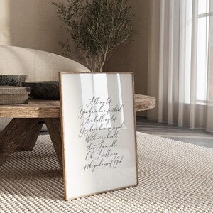 The Goodness of God songtekst kunst aan de muur, inspirerend christelijk decor, aanbiddingslied print, digitale download afbeelding 4