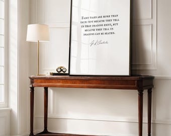 G.K. Chesterton Quote Print, Dragons Can Be Beaten Digital Download