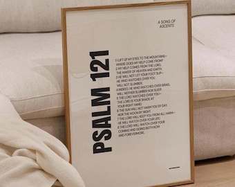 Psalm 121 Scripture Print: Inspirational Christian Wall Art (Digital Download)