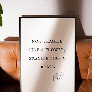 RBG Quote Feminist Print, Feminist Wall Art, Empowering Quotes for Women, Inspirational Decor, Feminist Prints image 3