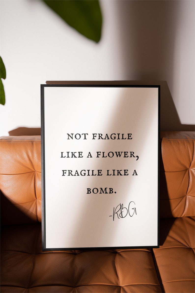 RBG Quote Feminist Print, Feminist Wall Art, Empowering Quotes for Women, Inspirational Decor, Feminist Prints image 3