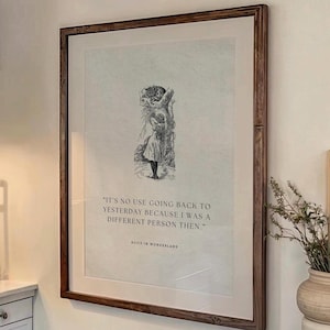 Alice in Wonderland Quote Poster: Mad Hatter Tea Party Decor (Digital Download)