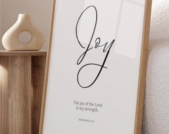 Joy Scripture Wall Art | Christian Wall Art | Digital Download | Jesus Art | Printable Wall Art | Bible Verse Wall Art | Digital Print