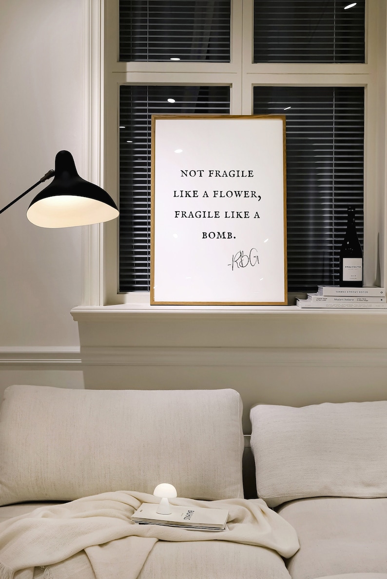 RBG Quote Feminist Print, Feminist Wall Art, Empowering Quotes for Women, Inspirational Decor, Feminist Prints image 6