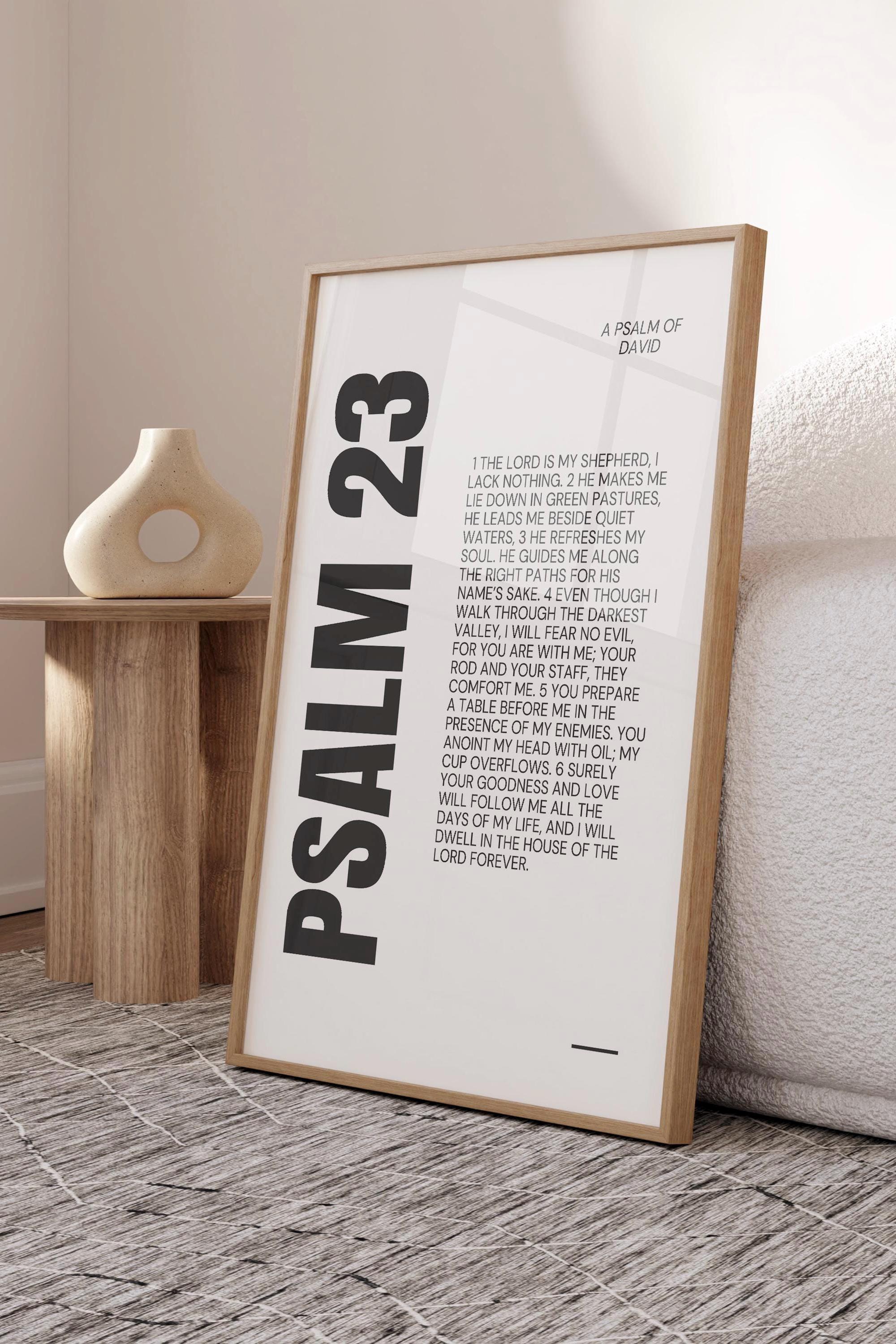Psalm 23 Scripture Print: Modern Christian Wall Art (digital Download ...