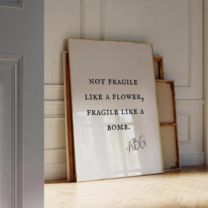 RBG Quote Feminist Print, Feminist Wall Art, Empowering Quotes for Women, Inspirational Decor, Feminist Prints image 2
