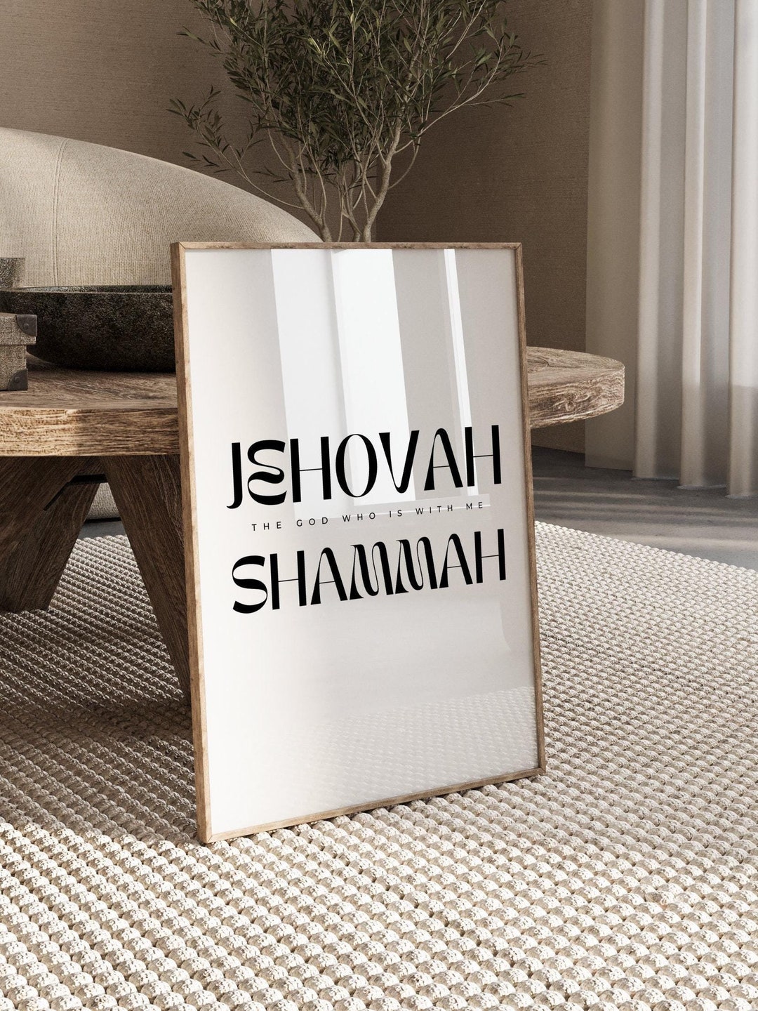 Jehovah Shammah, Jehovah Names of God, Bible Wall Art, Hebrew Names of God, Modern Christian Art ...