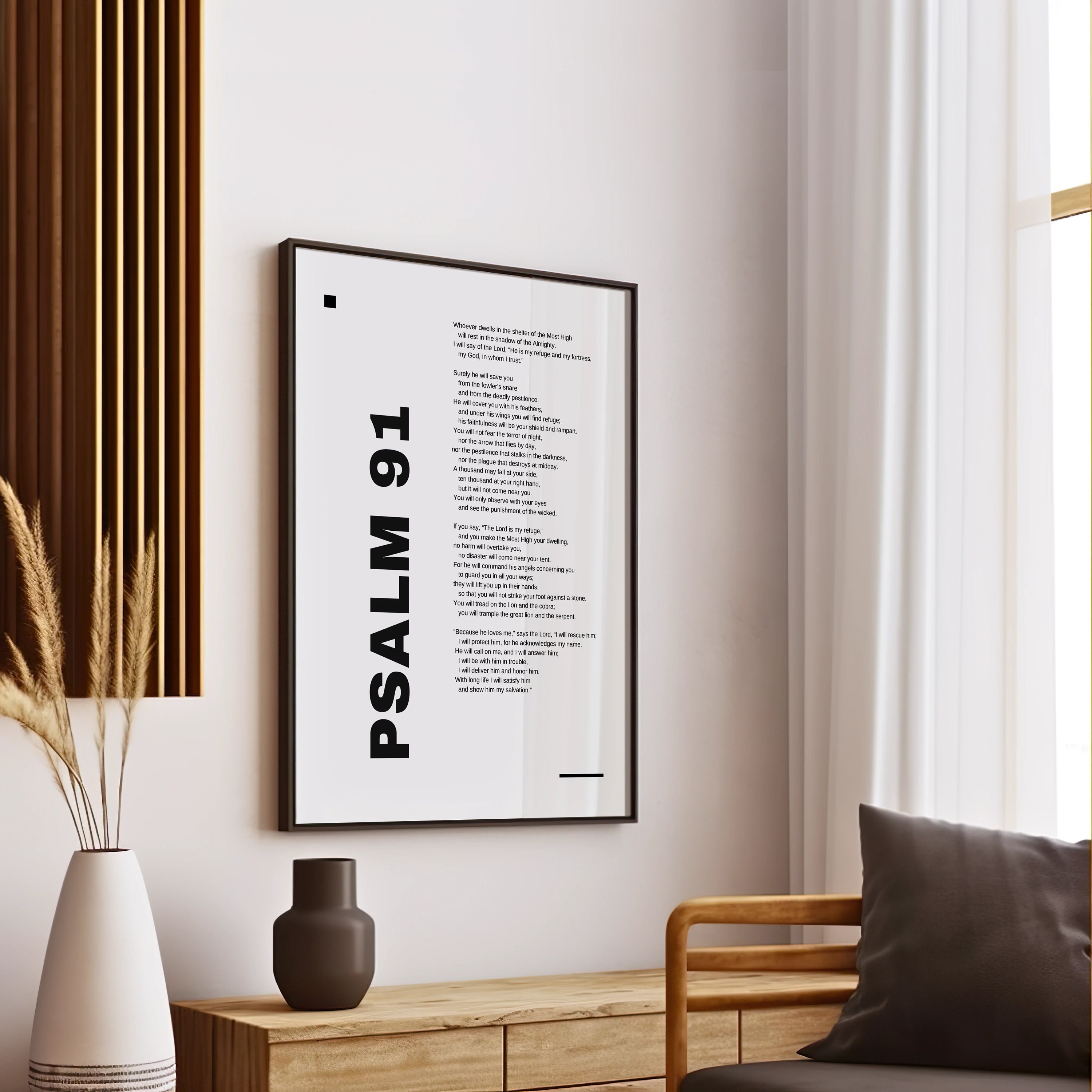 Psalm 91 Digital Download, Bible Wall Art,christian Faith,christian