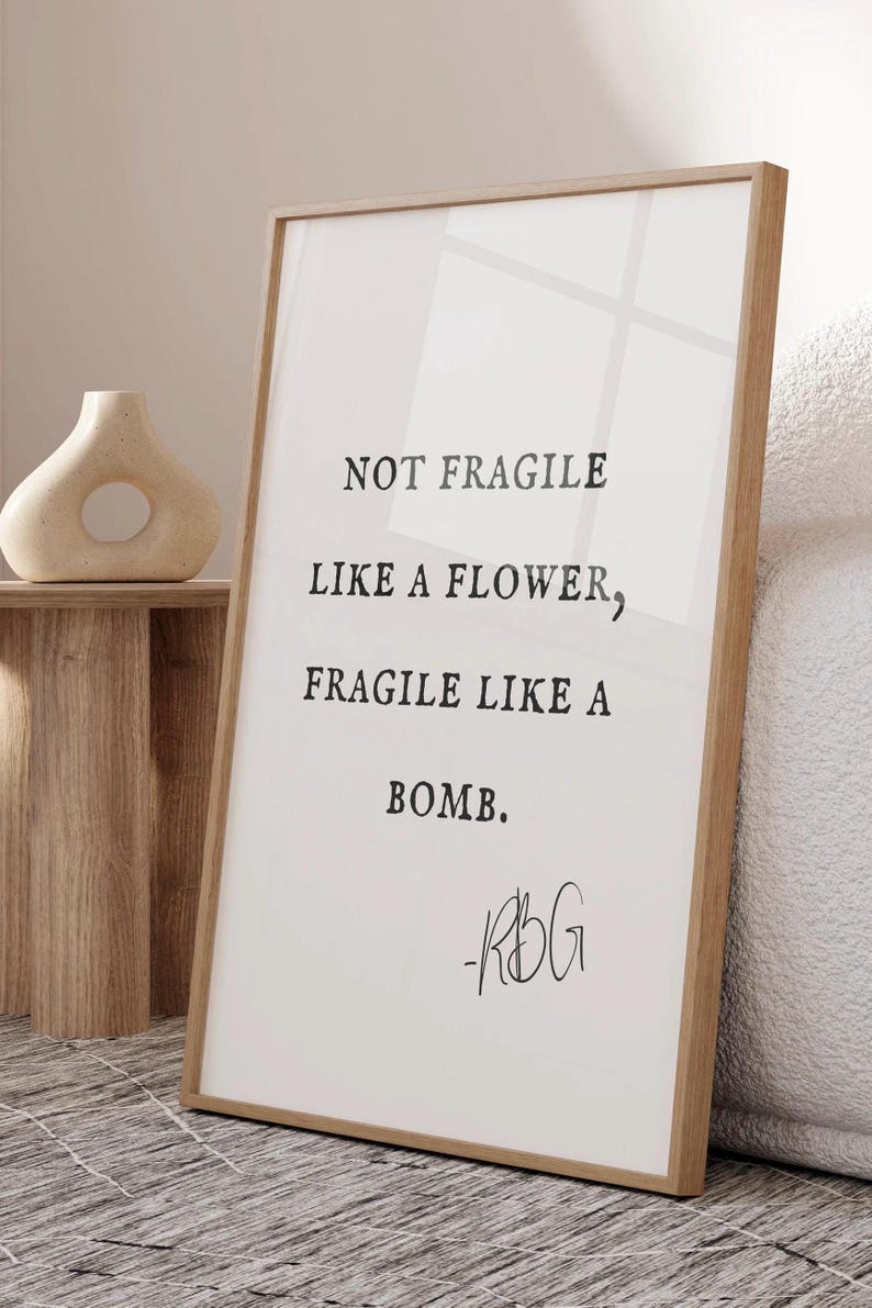 RBG Quote Feminist Print, Feminist Wall Art, Empowering Quotes for Women, Inspirational Decor, Feminist Prints image 8