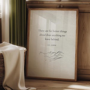 Better things Ahead C.S. Lewis, Book Page Wall Art, Literary Art, CS Lewis Quote, CS Lewis Wall Art,  Book Page Signs, Life Quote Print,