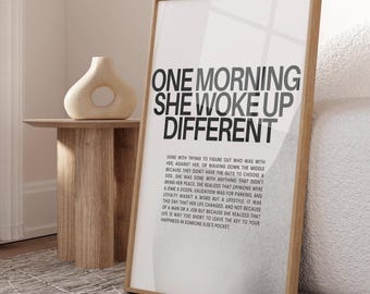 Feminist Wall Art, Strong Women Quotes, Female Empowerment Quotes, Modern Decor, Inspirational Prints, Feminist Home Decor