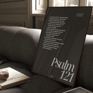 Psalm 121 Inspirational Wall Art, Bible Verse Decor, Digital Download, Christian Home Decor, Scripture Print