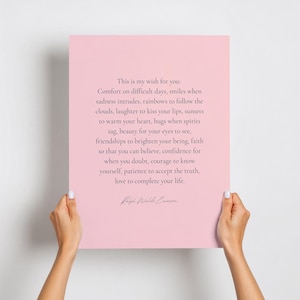 Stampa con citazione di Ralph Waldo Emerson: arte murale letteraria ispiratrice (download digitale) immagine 15