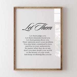 Lassen Sie sie Wandkunst, druckbares Zitat, du bist genug, Selbstliebe Gedicht, Inspiration Zitat, druckbares digitales Design, Affirmation Png, Poem Art
