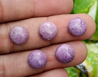 Purpurite Cabochon, Natural Round AAA Quality Gemstone For Jewelry Making (4mm-20mm)