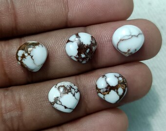Wild Horse Jasper Heart Cabochon: Calibrated Gemstone 8mm-20mm Size Available