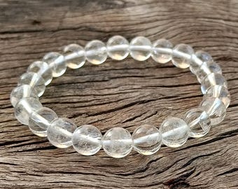 Crystal Quartz Beaded Bracelet Healing Stone 8mm Natural Stone Bracelets