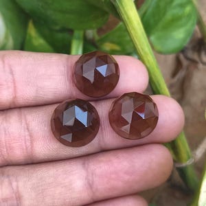 Smoky Quartz Cabochon: Round Rose Cut Gemstone for Jewelry Making