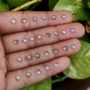 4mm Labradorite Cabochon Lot: Flashy Round Gemstones for Jewelry Making