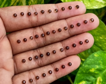 3mm Smoky Quartz Cabochon: Natural Round Gemstones for Jewelry Making
