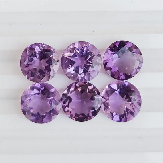 Natural Amethyst Round Faceted Calibrated Gemstone, Size Available 3mm to 10mm