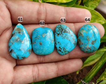 Natural Arizona Turquoise Cabochon, Loose Gemstone for Jewelry Making