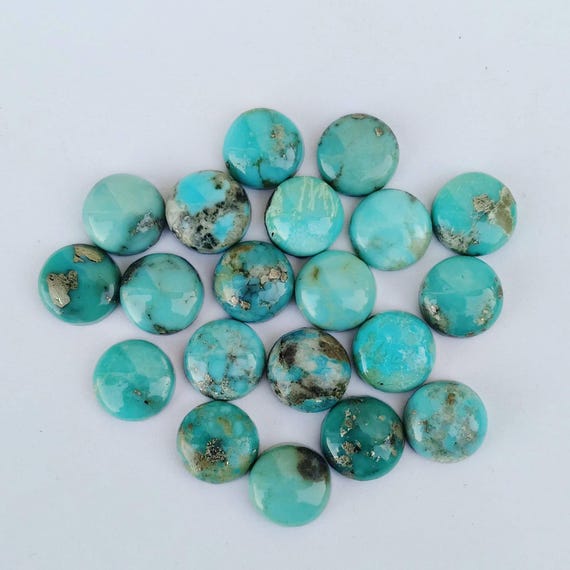 Arizona Turquoise Cabochon Lot: Calibrated Round Gemstone, Jewelry Making (3mm-16mm Sizes Available)