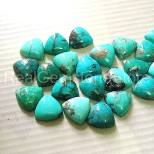 Green Turquoise Triangle Cabochons: Calibrated Gemstones Wholesale Lot