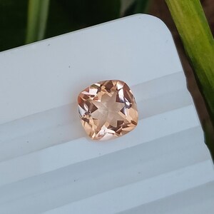 Peach Morganite Color Quartz Gemstone Cushion Faceted Cut, 5mm 6mm 7mm 8mm 9mm 10mm Natural Clear Quartz Doublet For Making Jewelry