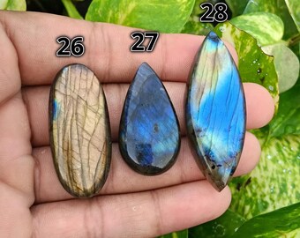 Natural Labradorite Cabochon: Oval Pear Marquise Loose Gemstone for Jewelry Making