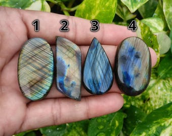 Natural Labradorite Cabochon: Oval Pear Loose Gemstone for Jewelry Making