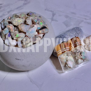 OPAL - Cute little AAA Natural Raw/ Rough Opal Gemstone with Premium Glass Vials